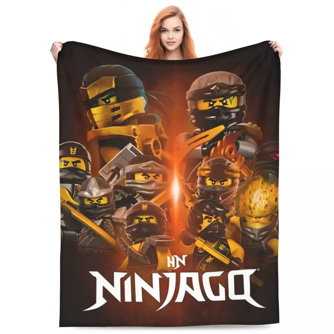 N-ninjagos Knitted Blankets Coral Fleece Plush Super Soft Throw Blankets for Bed Bed Rug