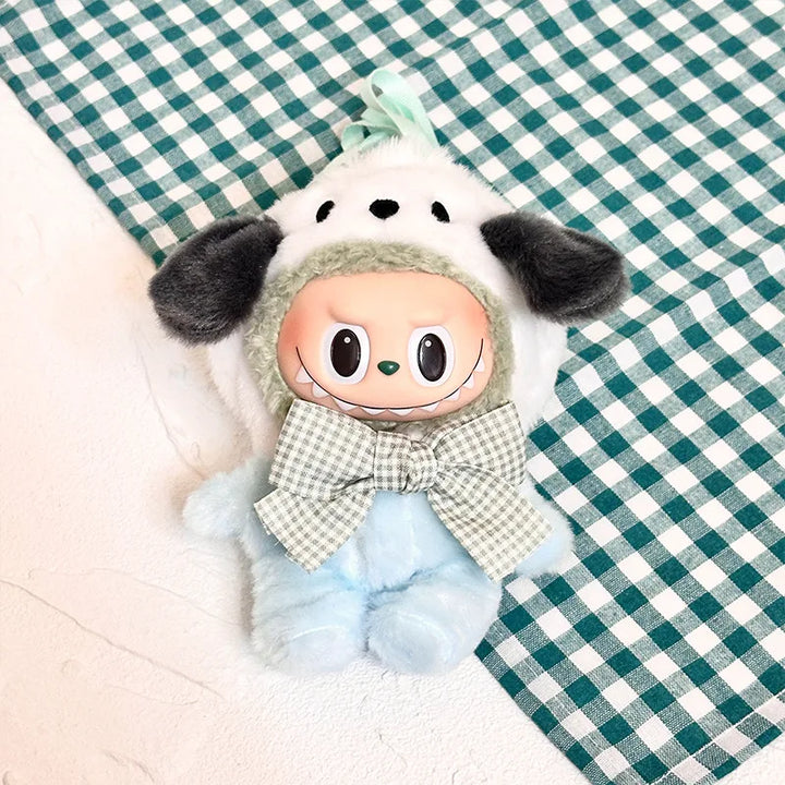 Hot Jumpsuit Kuromi Hello Kitty my sweet piano For LabubuClothes Crossbody Bag Labubu Outfit Cotton Doll Dress Hat Accessories