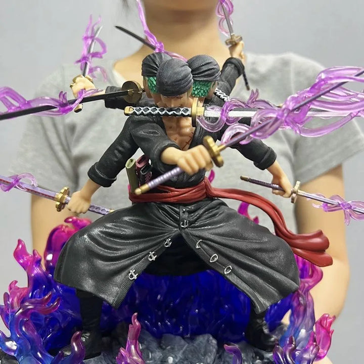 40cm Anime One Piece Figure Zoro Action Figurine Wano Onigashima Nine Swords Pvc Statue Model Collectible Customized Toy Gift