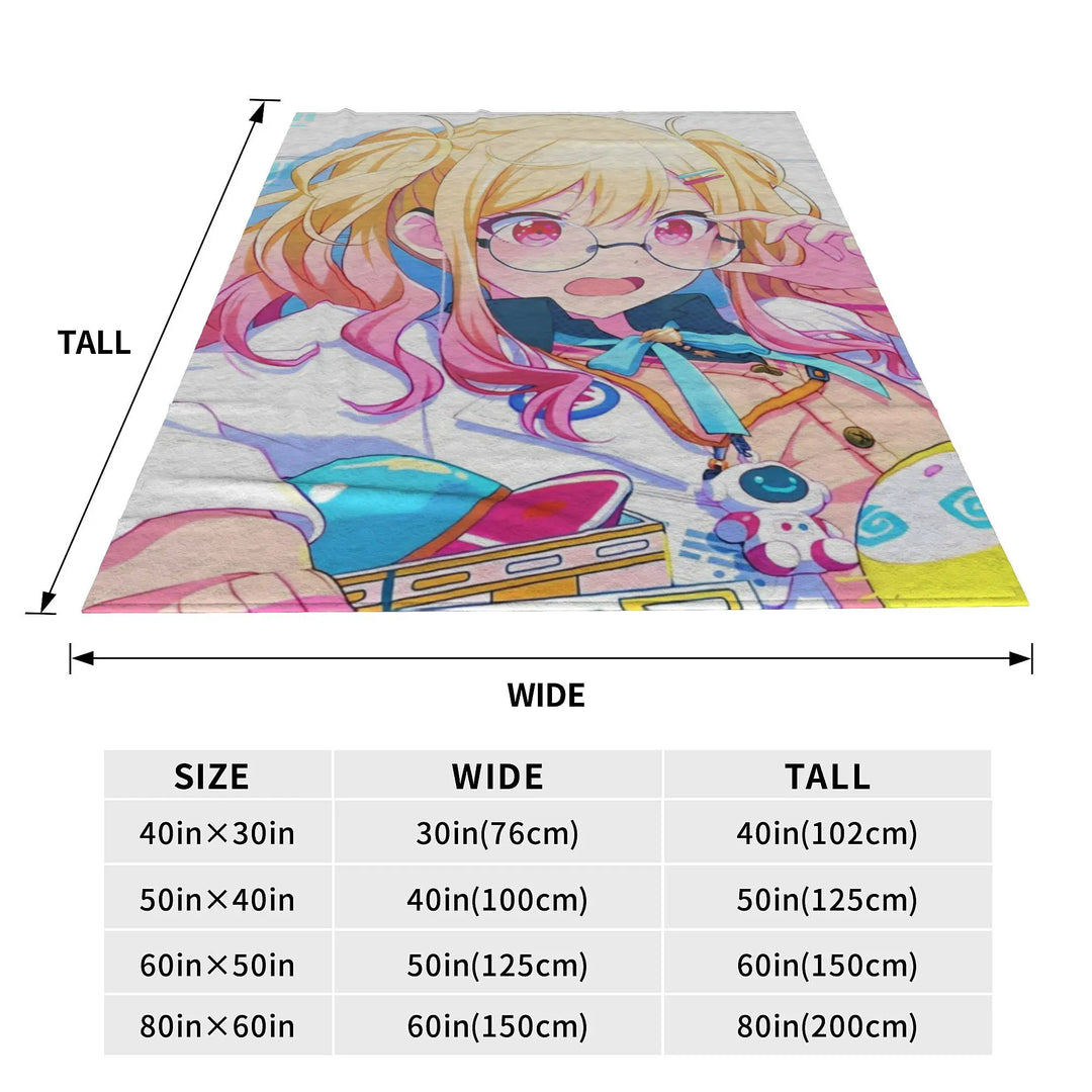 Project Sekai Fleece Blankets  Awesome Throw Blankets for Home Hotel Sofa  125*100cm Quilt