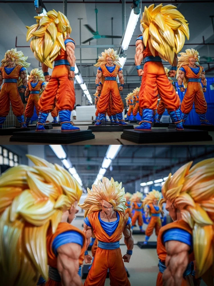 In Stock JT Dragon Ball Son Goku Ssj3 Action Figure 30cm Pvc Statue Collection Super Saiyan Goku Model Toy Gift