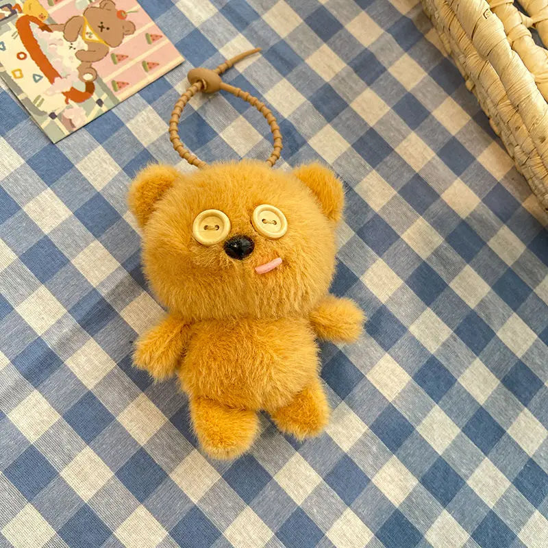 Kawaii Cartoon Minions Tim Bear Plush Toys Keychain Backpack Pendant Decoration Children's Birthday Gift Creative Peripheral