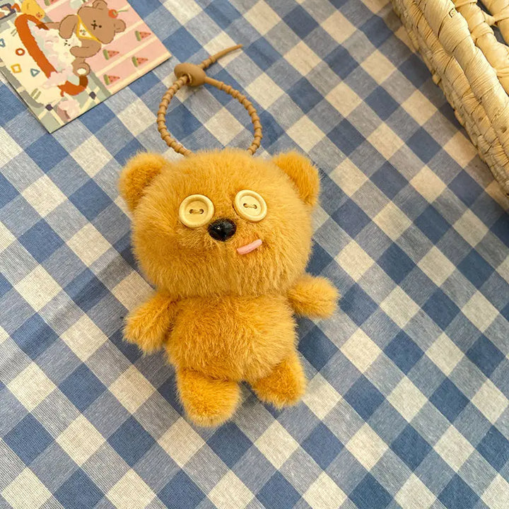 Kawaii Cartoon Minions Tim Bear Plush Toys Keychain Backpack Pendant Decoration Children's Birthday Gift Creative Peripheral