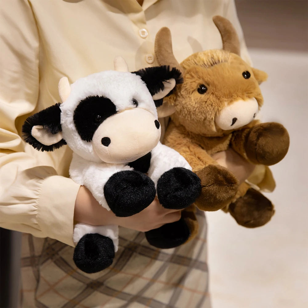 20cm Realistic Reindeer Plush Toys Deer Stuffed Forest Animal White Goat Soft Dolls Lifelike Bull Plush Toys Lamb Horse Plushie