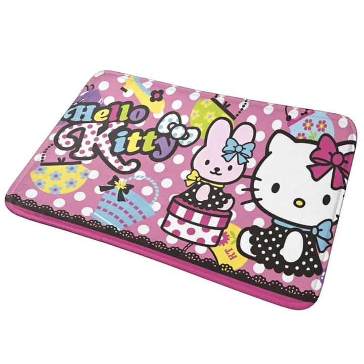 Hello Kitty Bathroom Rugs Mat Water Absorbent Bath Rugs Mats Carpet Non-Slip for Kitchen Shower