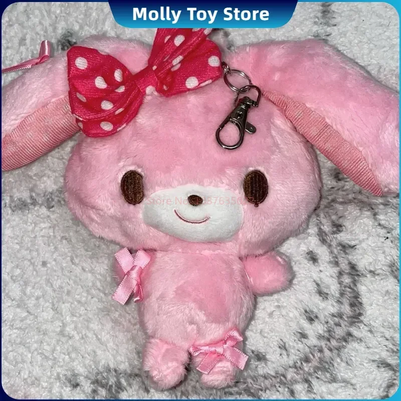 Kawaii Sanrio Sugarbunnies Plush Zero Wallet Mini Stretchable Storage Bag Card Pen Storage Bag For Kids Schoolbag Pendant Bag