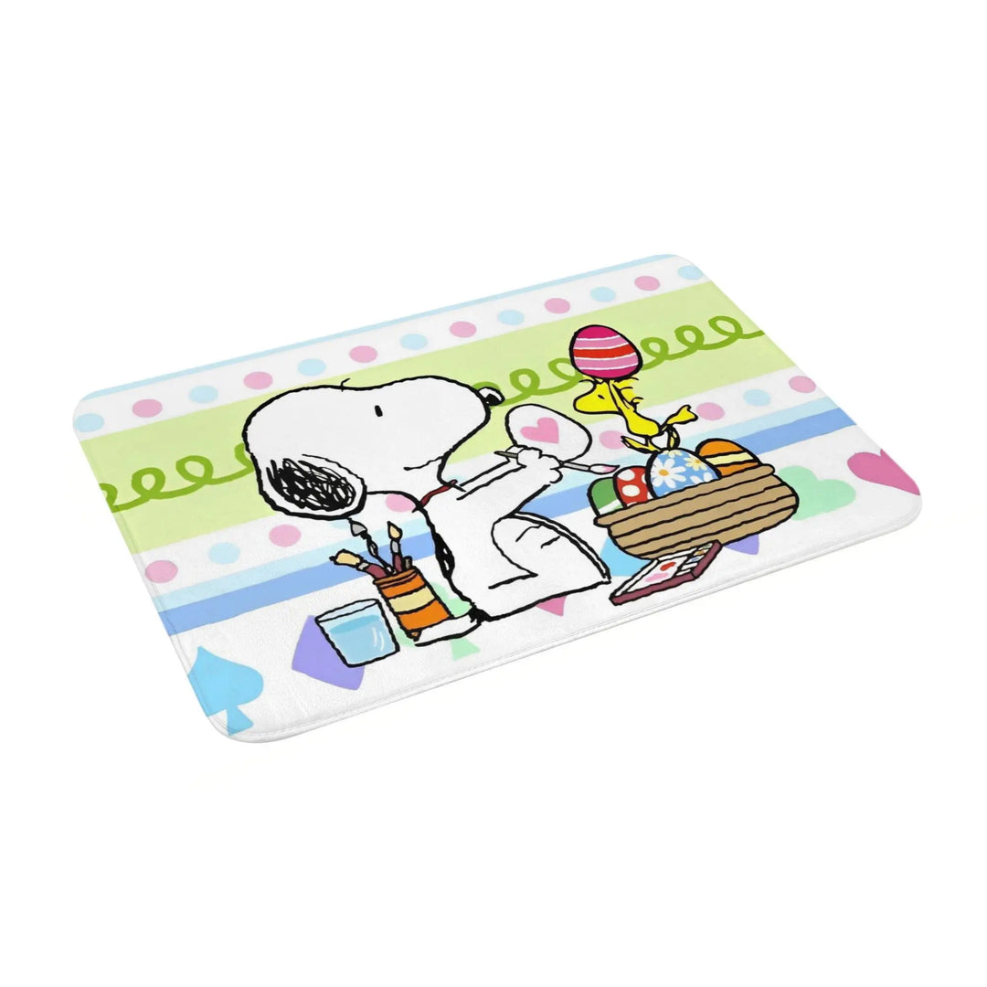 Snoopy Summer Time Bathroom Rugs Mat Quick Dry  Bath Rugs Mats Carpet Non-Slip for Entrance Door Doormat