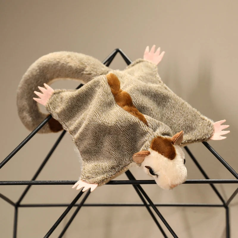 Lifelike Sugar Glider Plush Toy Soft Flying Squirrel Toys Cute Hand Center Pets Funny Gift To Kids Stuffed Animals Toy