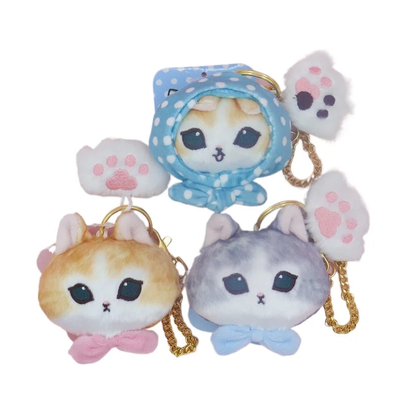 Kawaii Mofusand Shark Cat Cartoon Cartoon Amine Cute Plush Toys Backpack Pendant Keychain Stuffed Doll Decoration Birthday Gifts