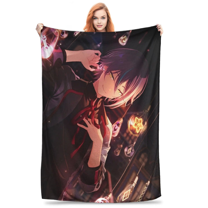 Project Sekai Fleece Blankets  Awesome Throw Blankets for Home Hotel Sofa  125*100cm Quilt