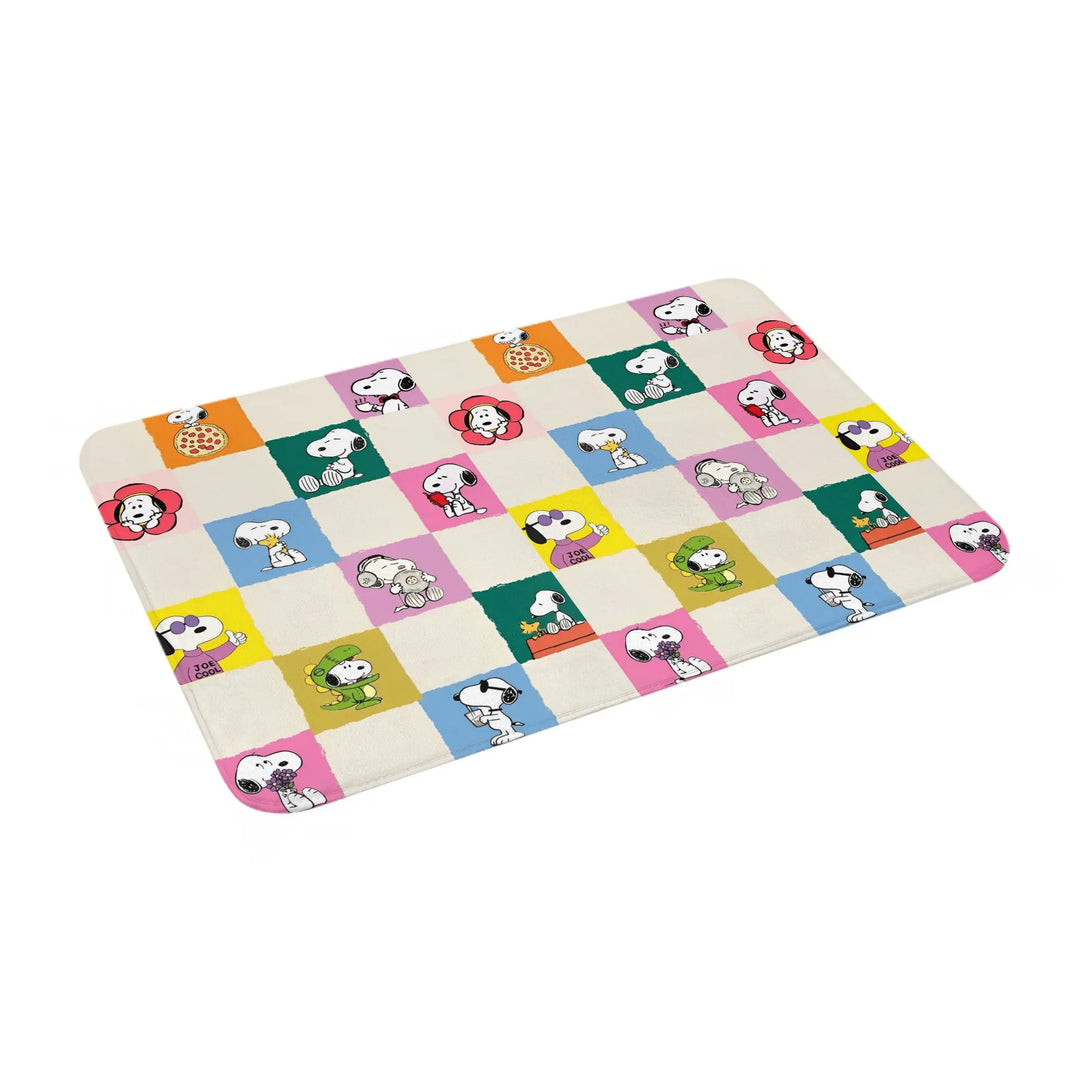 Snoopy Woodstock Merch Memory Foam Bath Mat Rug Non-Slip Soft Cartoon Bathroom Floor Rugs Carpet For Kitchen Shower Bath