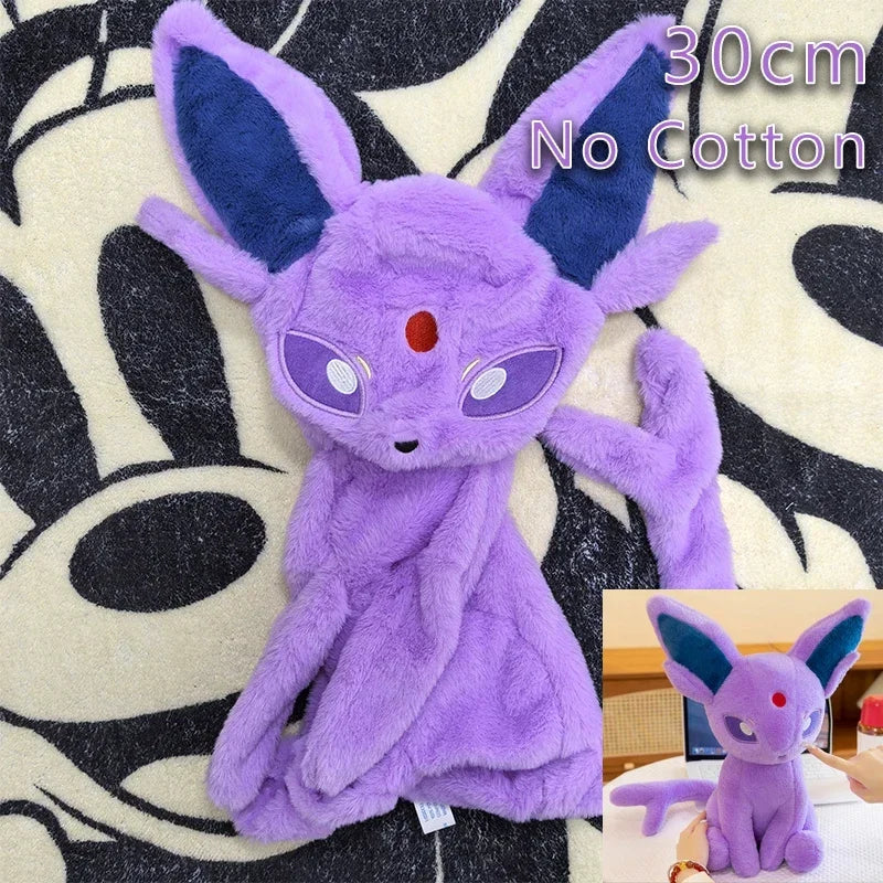 30/70cm Espeon Huge Pokemon Anime Plush Toy Big Pokémon Mentali Kawaii Semi-finished Leather Holster Pillow Gift for Children