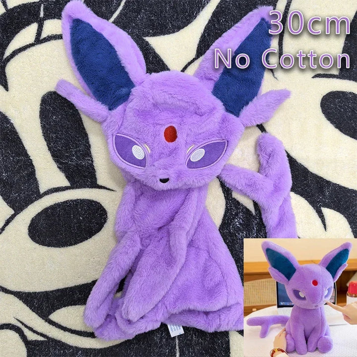 30/70cm Espeon Huge Pokemon Anime Plush Toy Big Pokémon Mentali Kawaii Semi-finished Leather Holster Pillow Gift for Children
