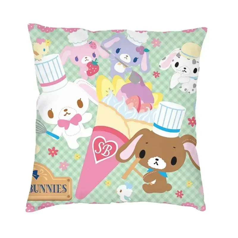 Sugarbunnies Cushion Cover  Print Anime Manga Throw Pillow Case for Sofa Fashion Pillowcase Home Decoration