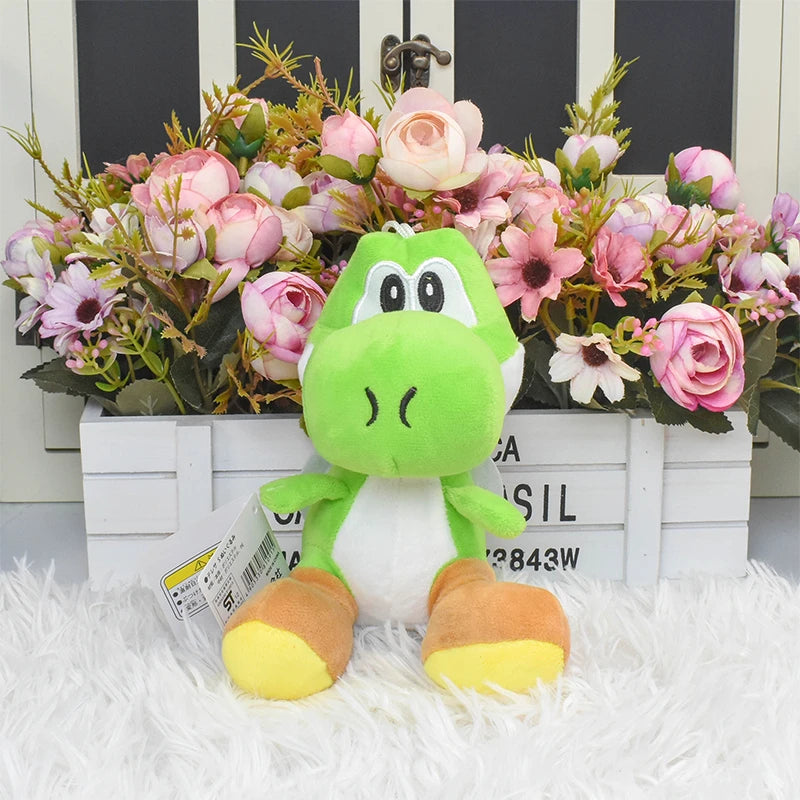Kawaii Mario Green Blue Pink Black Yoshi Soft Plush Toys Cute Anime Eggs Stuffed Animals Peluche Dolls Festivals Birthday Gifts