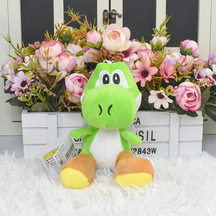 Kawaii Mario Green Blue Pink Black Yoshi Soft Plush Toys Cute Anime Eggs Stuffed Animals Peluche Dolls Festivals Birthday Gifts