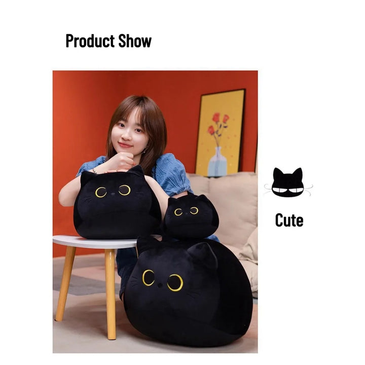 HOT Black Cat Plush Toy Cat Pendant Cuddly Doll Plush Toys Pillow Plushie Stuffed Toys Best Gifts Patung Stuffed Animal