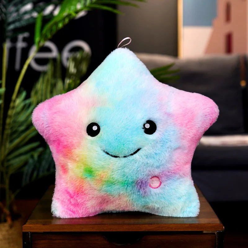 Cute Led Light Star Pillow Stuffed Soft Star Luminous Throw Pillow Cushion With Colorful Light Child Girls Christmas Gift