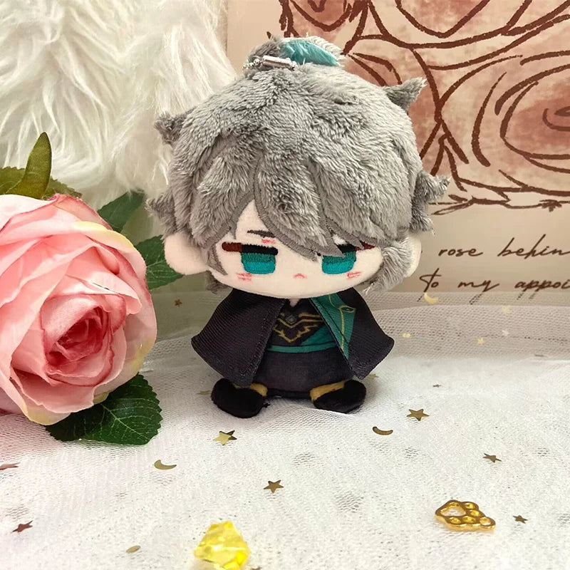 Genshin Impact Plush Doll Baizhu Kazuha Kaveh Al Haitham Dottore Pendant Keychain Anime Cosplay Cute Soft Stuffed Toy Kids Gift
