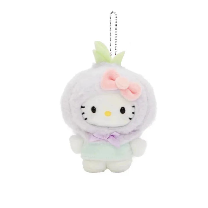 Sanrio Hello Kitty Kawaii Plush Toys Fruit and Vegetable Story Backpack Pendant Decorative Keychain Girl Creative Birthday Gift