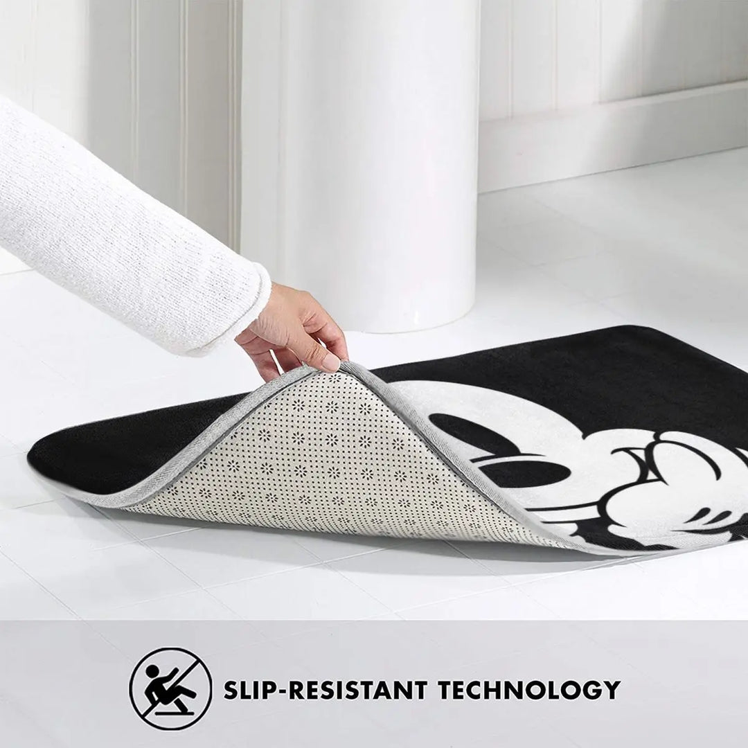 Modern Mickey Cartoon Bathroom Rugs Mat Quick Dry Bath Rugs Mats Carpet Non-Slip for Shower Tub