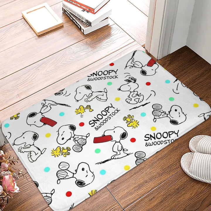 Snoopy Woodstock Merch Memory Foam Bath Mat Rug Non-Slip Soft Cartoon Bathroom Floor Rugs Carpet For Kitchen Shower Bath