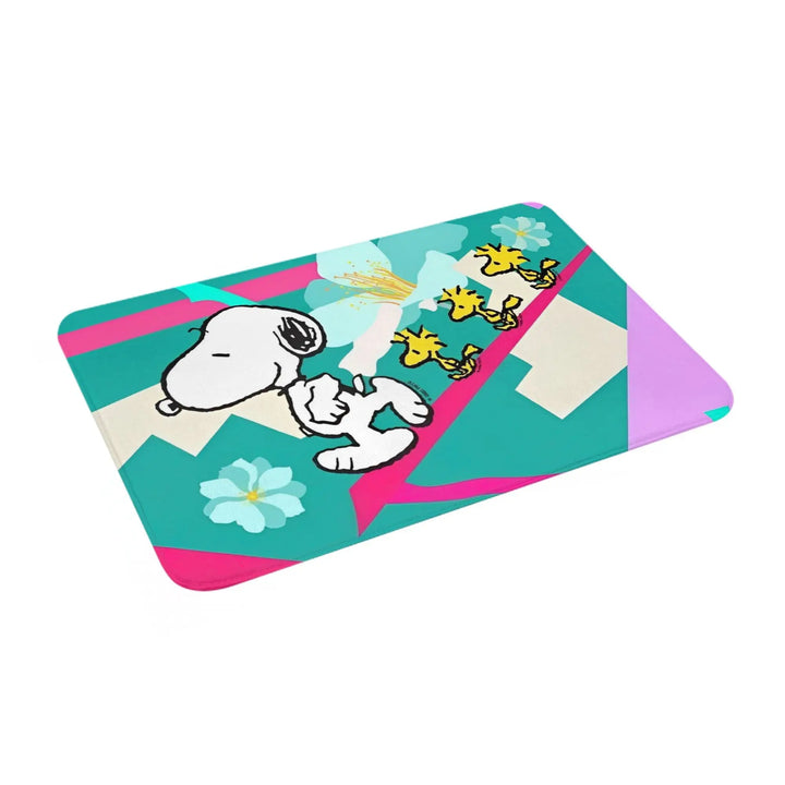 Snoopy Summer Time Bathroom Rugs Mat Quick Dry  Bath Rugs Mats Carpet Non-Slip for Entrance Door Doormat