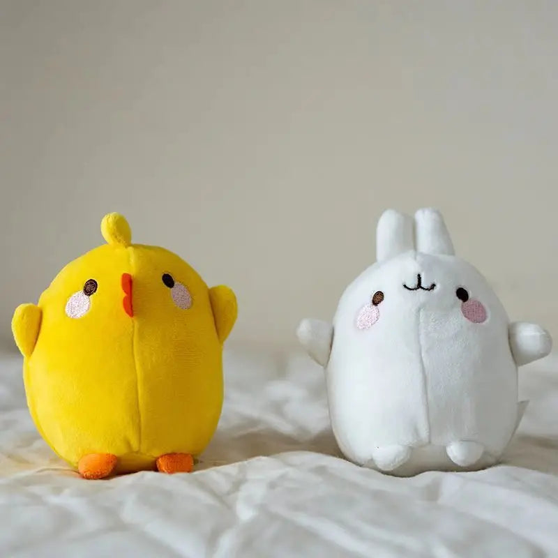 Cute Cartoon Molang Plush Doll Pendant Keychain Back Packaging Ornament Soft Cute Children Toys Boys and Girls Christmas Gifts