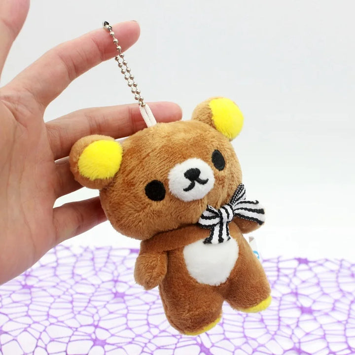 Kawaii Rilakkuma Anime Cartoon Plush Toys Keychain Accessories Soft Stuffed Backpack Pendant Girl Boy Children Birthday Gifts