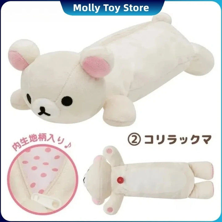 Kawaii Rilakkuma Bear Sister Cat Dress Up Pencil Case Girls Pencil Pouch Pen Bag Cartoon Cute Pencil Cases For School Gifts