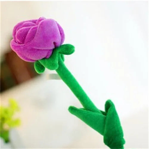 Bread Plush Cartoon Simulation Sun Flower Rose Flower Plush Toys for Children for Home Decoration PP Cotton Plant Plush Toy