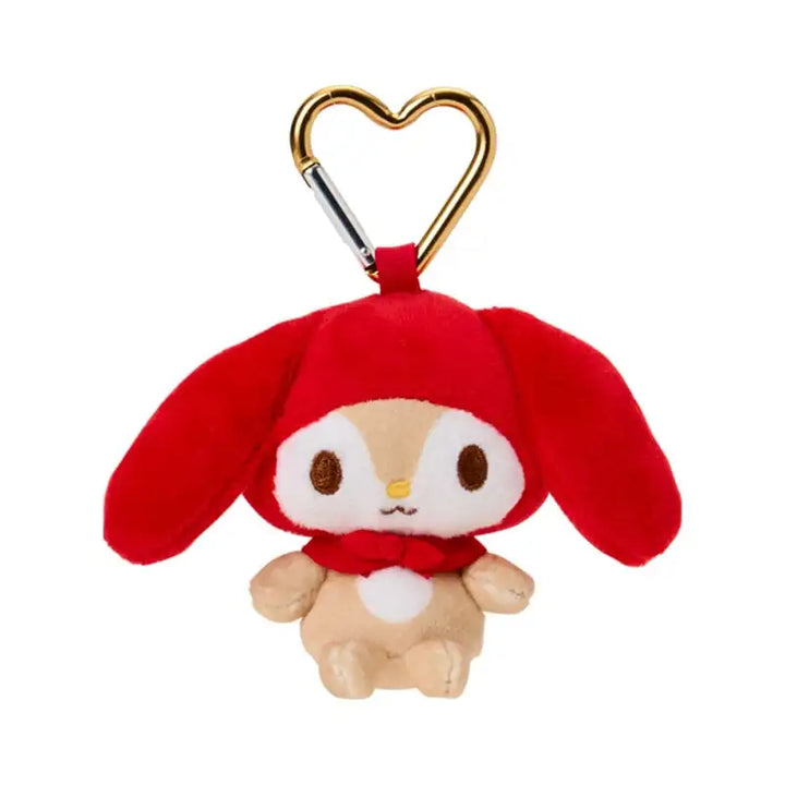 Little Forest Fellow Plush Keychain Mascot Heart Clip Cute Kawaii Women Bag Keychains Charm Key Chain Keyring Girls Toys Gift