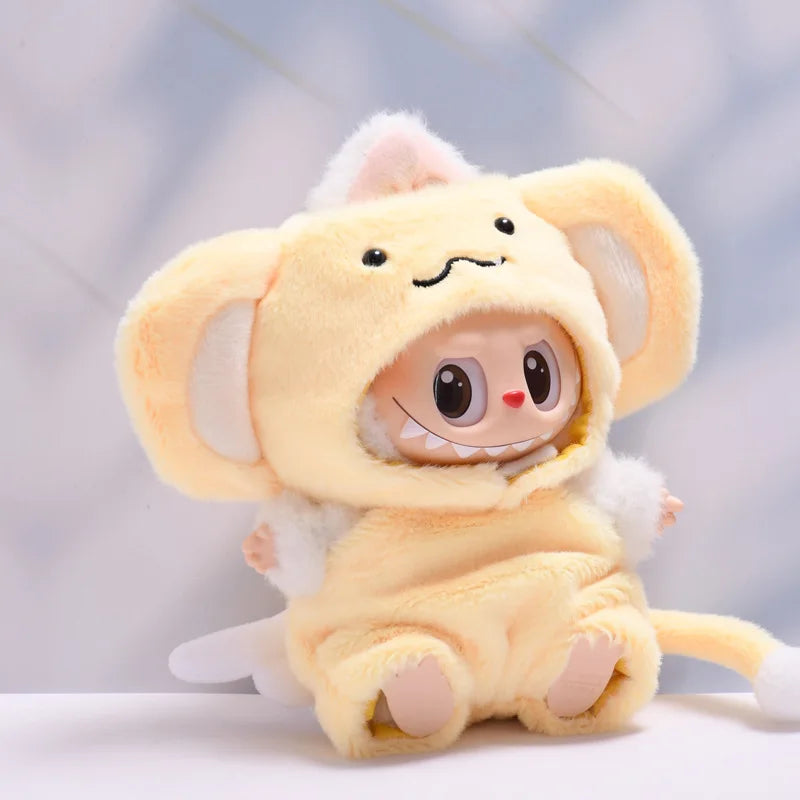 Labubu Doll Clothes Angel-Lion Plush Set 15/17cm Plush Doll'S Clothes Labubu I II Idol Dolls Sitting Party Accessories