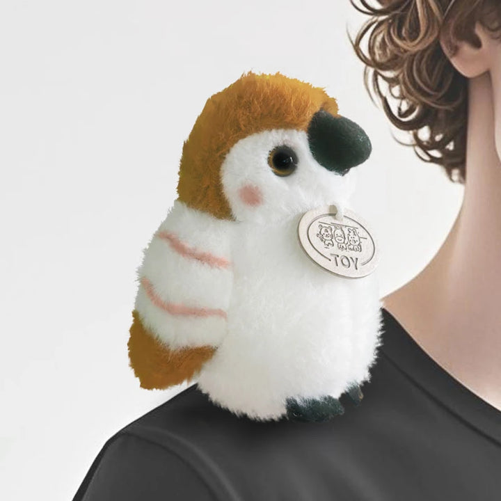 Toucan Key Ring Holder Stuffed Bird Parrot Bracelet Slap Band Plush Toys Pelican Sitting Soft Dolls Functional Gifts Bag Pendant
