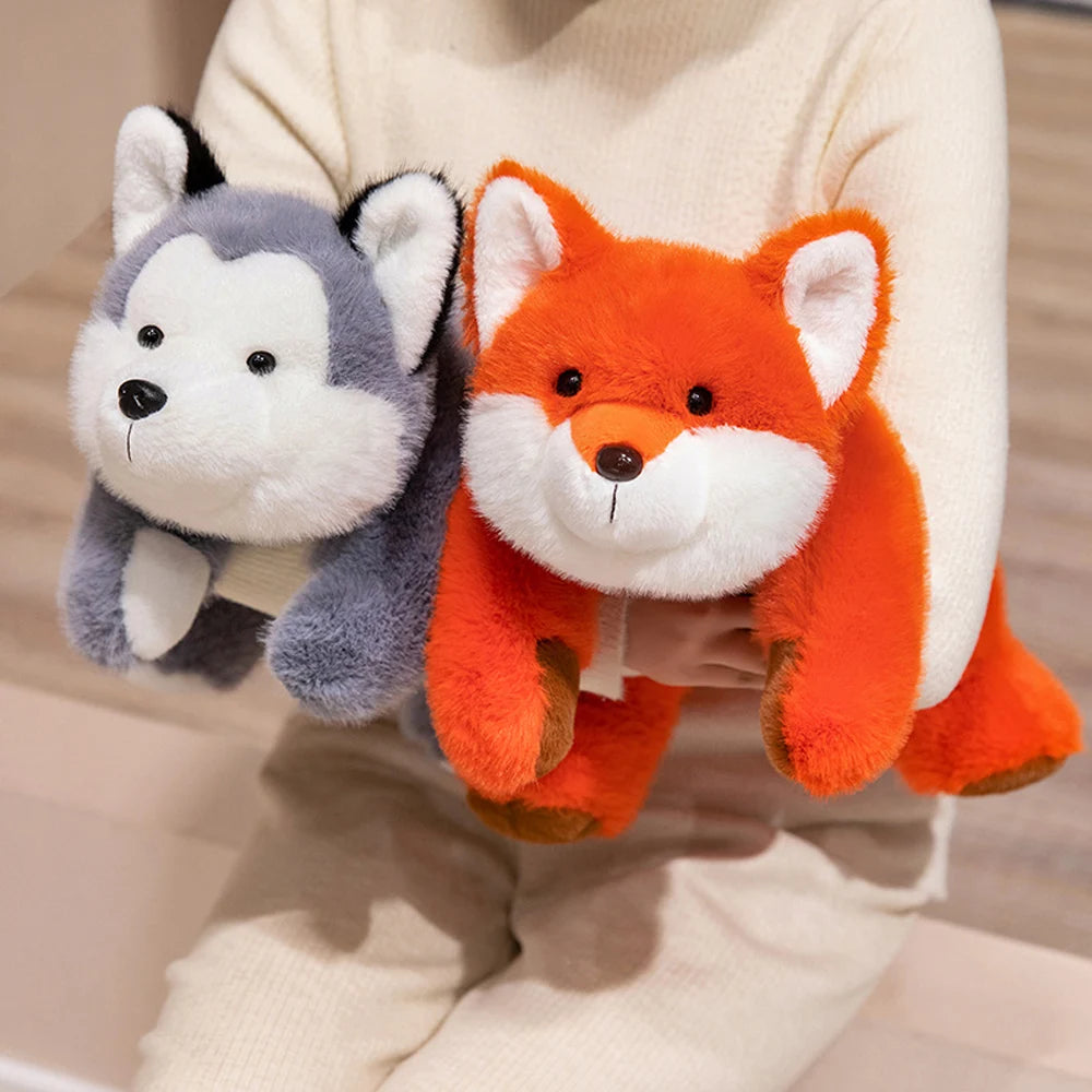 Fluffy Capybara White Terrier Dog Plush Toys Cute Red Panda Stuffed Wild Animal Sloth Plushie Husky Soft Toys Fox Stuffed Toys