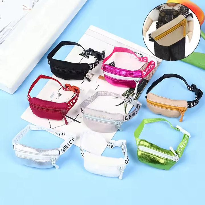 Crossbody Bag Labubu I II III Doll Accessories Belt Bag For 1/11 OB11 Dolls DIY Doll Toys Backpack 1/6 1/8 1/12 BJD Dolls Bag