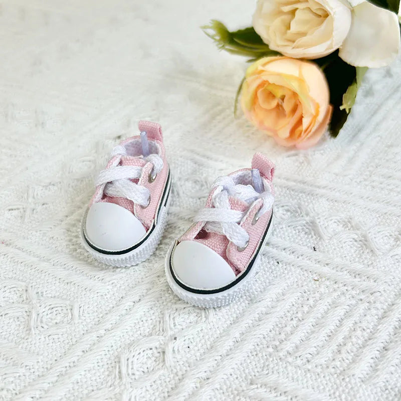 17cm Cute Labubu Leather Shoes Canvas Shoes Sneakers Camera Labubu Korea Kpop Exo DIY Girls Labubu Doll Accessories