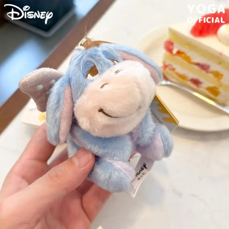 Kawaii Disney Pooh Bear Piglet Plush Toys Keychain Cartoon Eeyore Backpack Pendant Decoration Couple Creative Birthday Gifts