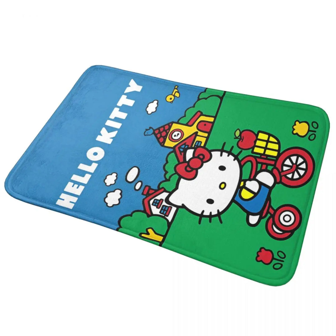 Hello Kitty Punk Music Memory Foam Bath Mat Rug Non-Slip Quick Dry Bathroom Floor Rugs Carpet For Bath Entrance Door Doormat