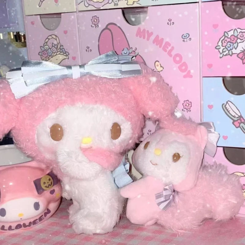 My Melody Best Friend little squirrel Cute Plush Keychain Pink Squirrel Soft Fluffy  Doll Kawaii Stuffed Animal Anime Backpack