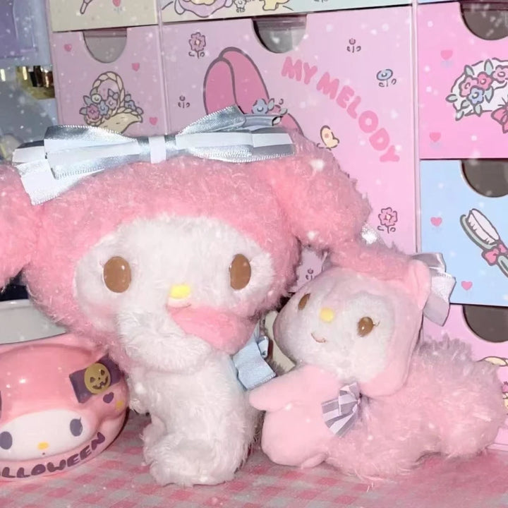 My Melody Best Friend little squirrel Cute Plush Keychain Pink Squirrel Soft Fluffy  Doll Kawaii Stuffed Animal Anime Backpack