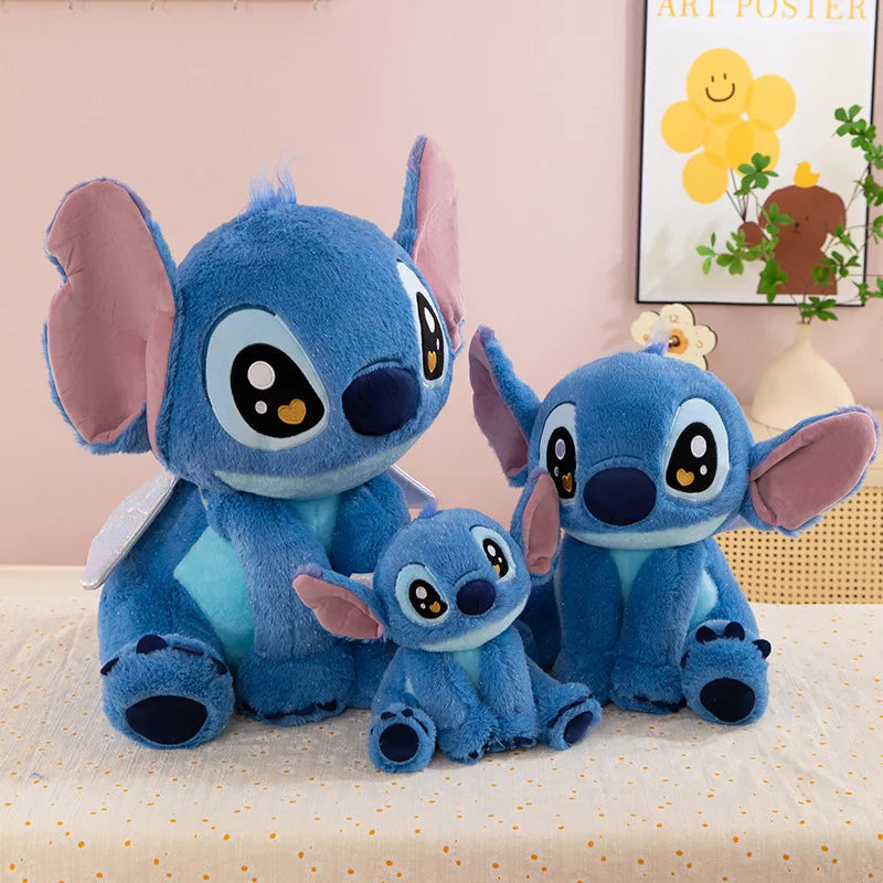 25-60CM Disney Lilo & Stitch Plush Doll Toy Cute Anime Cartoon Stuffed Angel Wing Stich Soft Plushie Kids Birthday Xmas Gifts