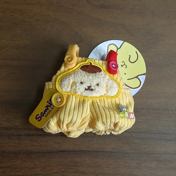 Labubu Doll Clothes Cute Overalls Sanrio Kuromi Cinnamoroll Clothes Cotton Doll Clothes Suitable for 17cm Dolls Children Gifts