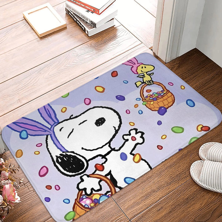 Happy Easter Eggs Snoopy Memory Foam Bathroom Rugs Ultra Soft Non-Slip  Carpet Bath Mat Water Absorbent for Kitchen Shower