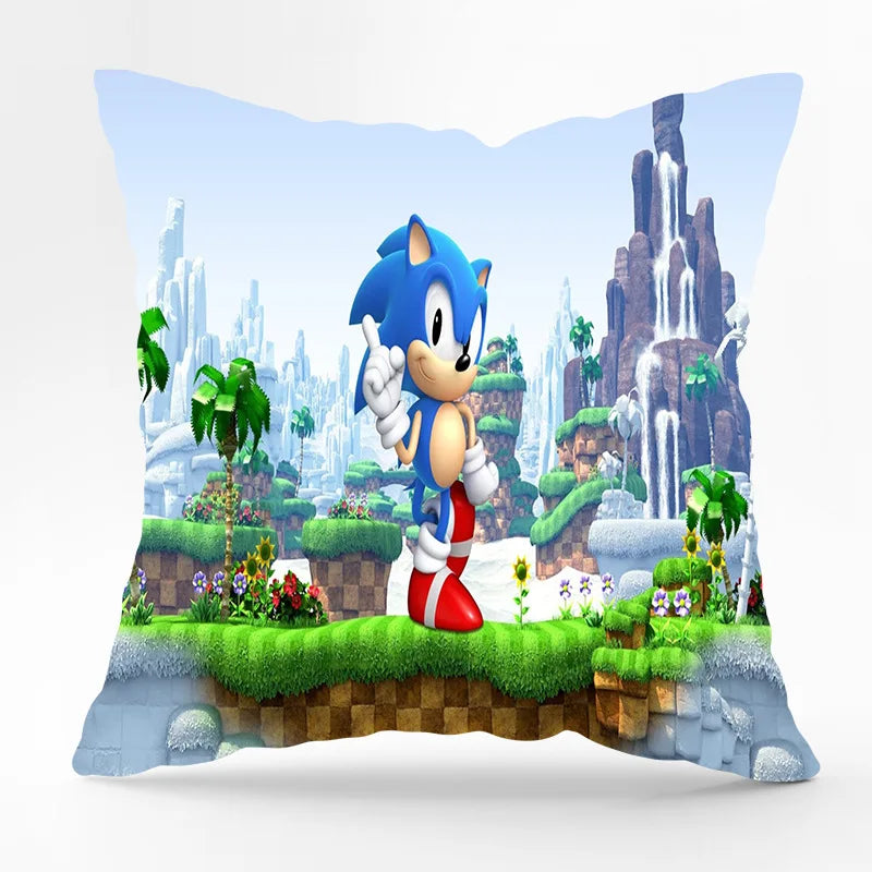 Game Blue Plush Pillowcase 45x45cm Anime Pillow Cover Living Room Cushion Cover Soft Personalized Pillowcase for Home Decoration