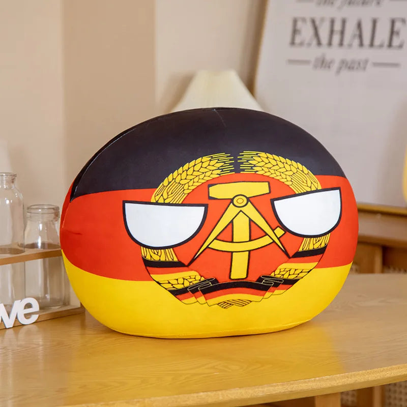 30/40cm Polandball Country Ball Toy Plush Countryballs Pendant Plush Doll Countryball Pillow Cushion Halloween Gift Home Decor
