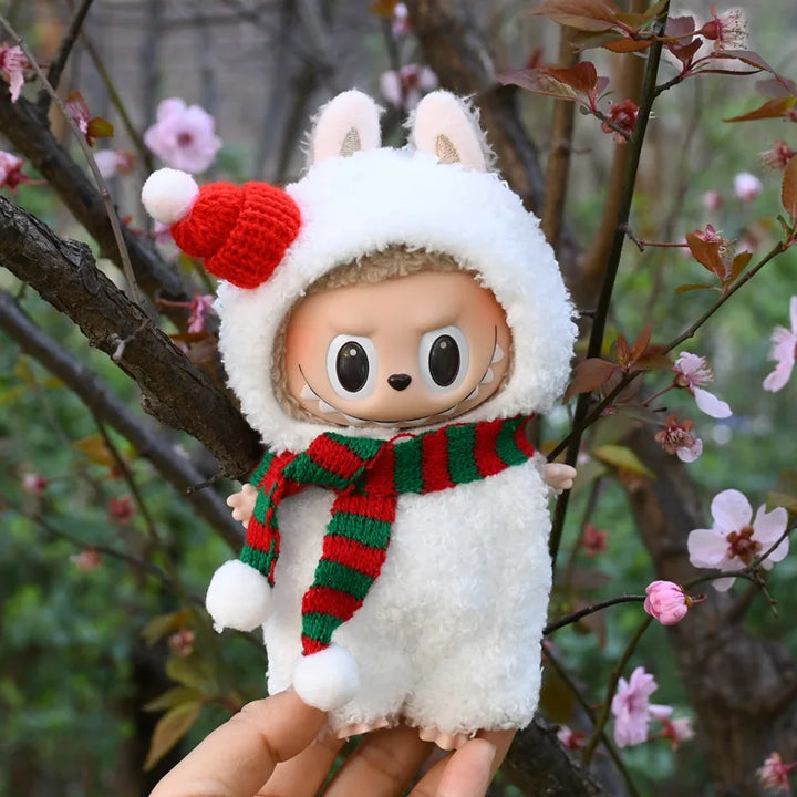 17cm Cute Mini Plush Doll'S Clothes Snowman Duck Elephant Panda Bunny Outfit Accessories For Korea Kpop Exo Labubu Idol Dolls