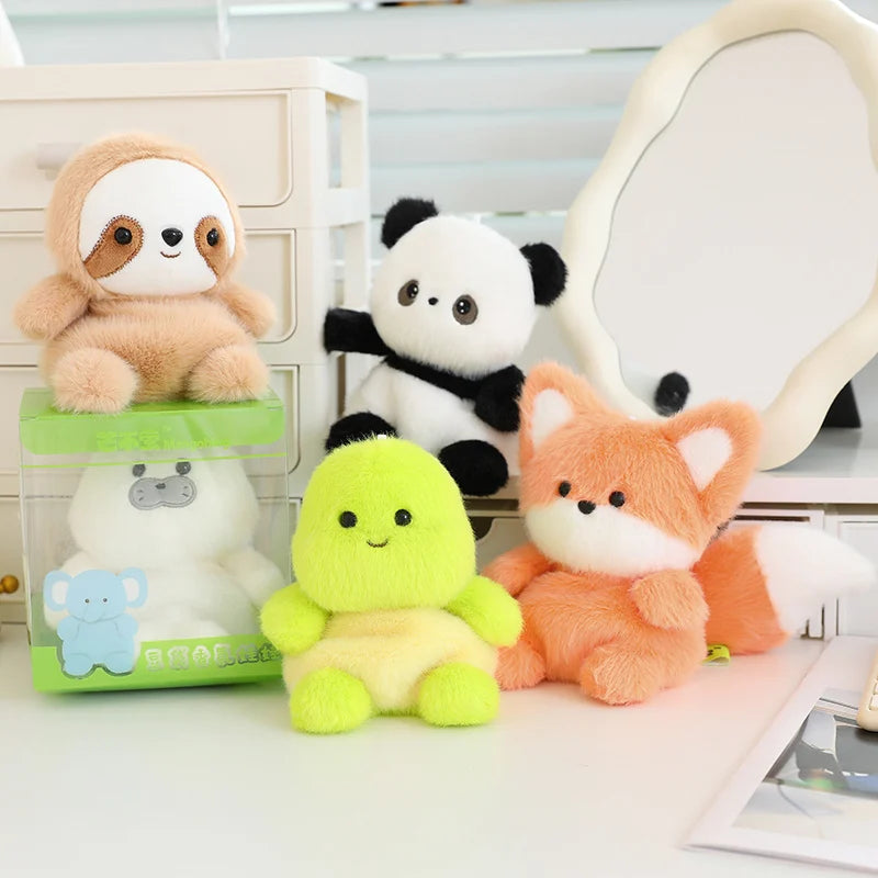 Kawaii Soft Animal Series Plush Doll Elephant Turtle Hedgehog Duck Pig Bear Panda Plush Baby Sleep Appease Doll Kids Gift