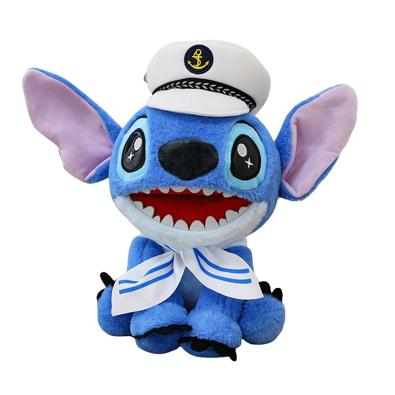 25/30CM Disney Navy Lilo and Stitch Plush Toy Anime Stuffed Kawaii Ornament Soft Stich Doll Plushie Kids Birthday Xmas Gifts