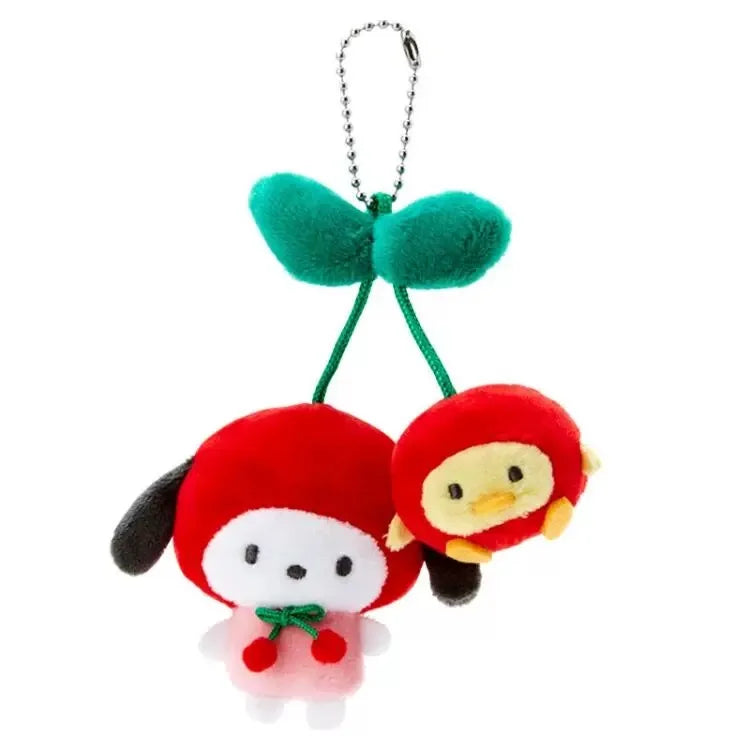 Kawaii Cherry Sanrio My Sweet Piano  Hello Kitty Pachacco Plush Toy Keychain Brooch Backpack Pendant Decoration Girl HolidayGift